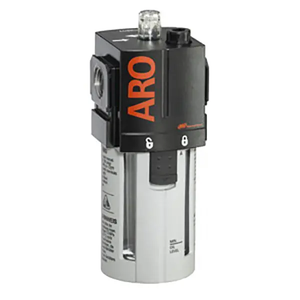 1/2" Sight-Glass Lubricator With Durable Metal Bowl — Aro-Flo 2000 Series (156 Scfm) 1