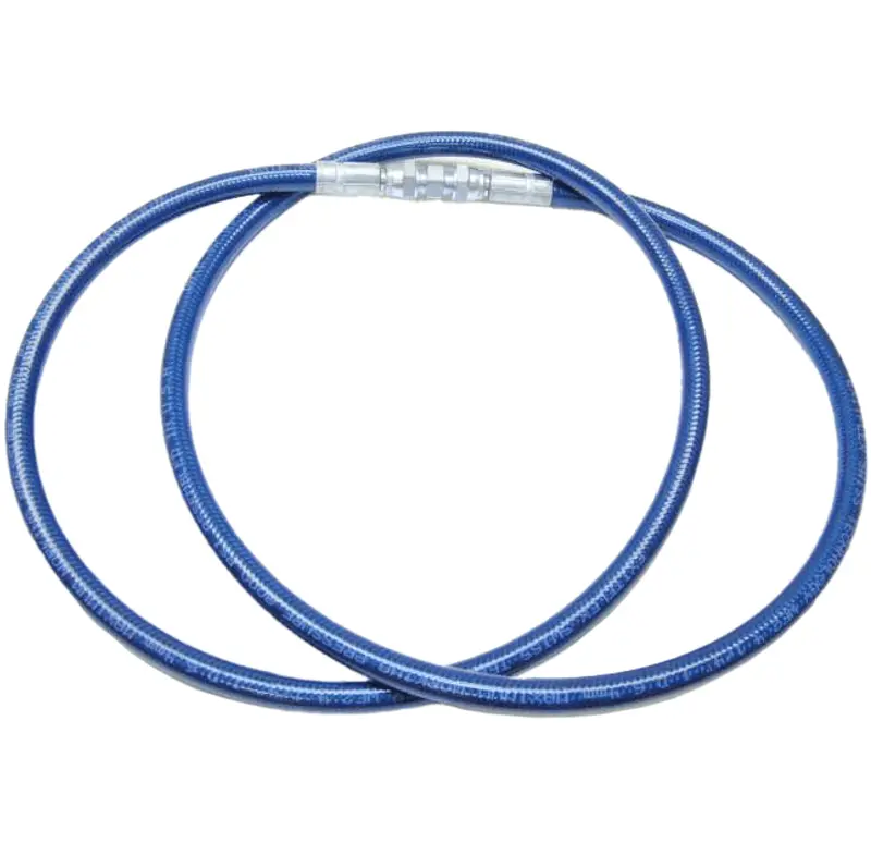 1/4" Transparent Blue Airless Hose – 8000 Psi, 50' Length, 1/4" Female Couplings 1