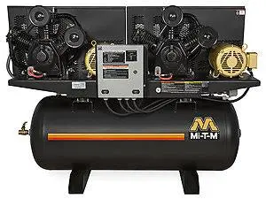 120-Gallon Dual-Stage Electric Duplex Compressor - Add-23110-120H 1