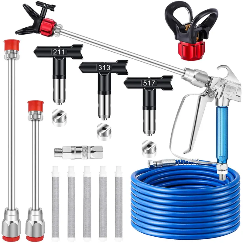 14-Piece Airless Paint Sprayer Gun Accessory Kit – Professional Refinishing Set 1