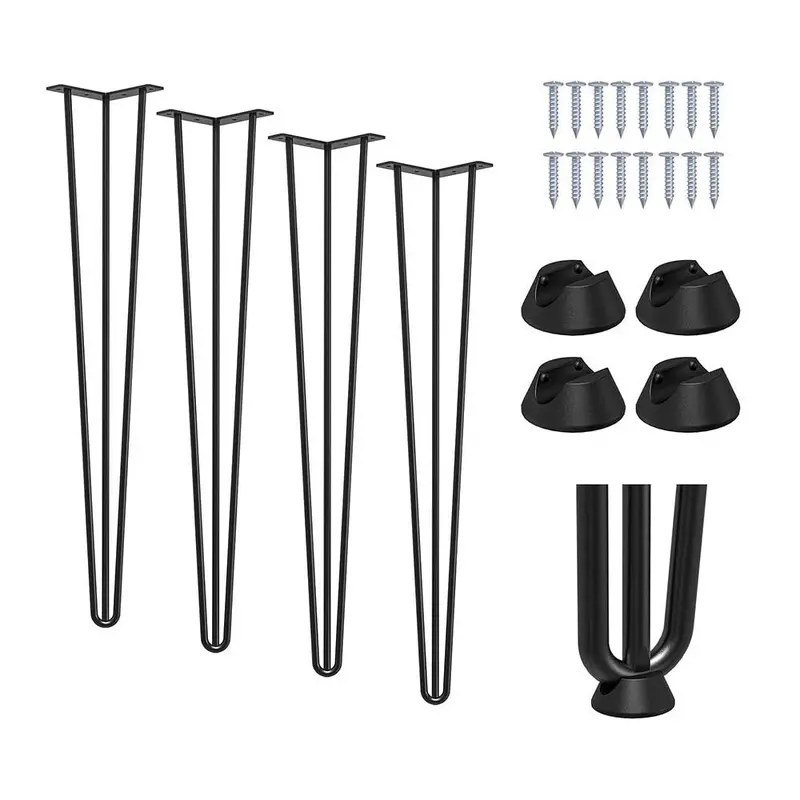 18-Inch Hairpin Legs – Sturdy Steel Table Supports For Diy Furniture Projects 1