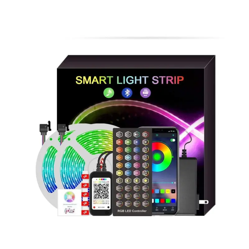 20-Meter Rgb Led Strip Light Kit With 24-Key Remote Control 1