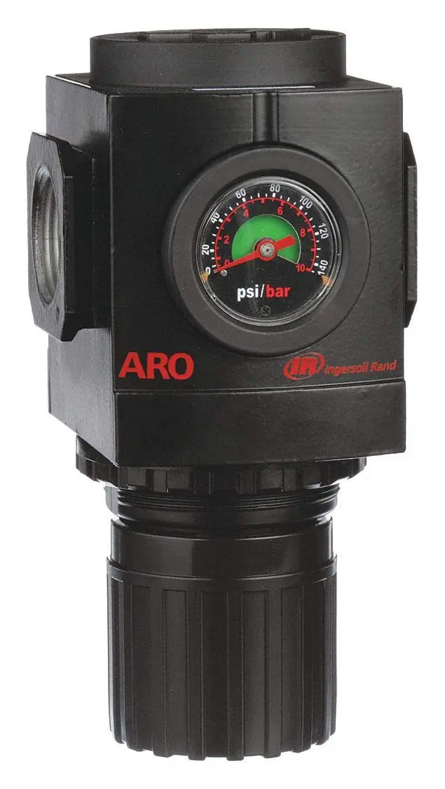 3000 Series 1-Inch Air Pressure Regulator – Flush-Mount Gauge, 0–140 Psi, 290 Scfm 1