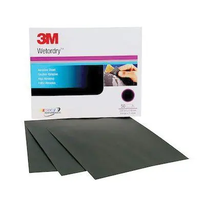 3M Wetordry Abrasive Sheet — 9" × 11", 1000 Grit, Silicon Carbide, Fine Grade (401Q, 02034) 1