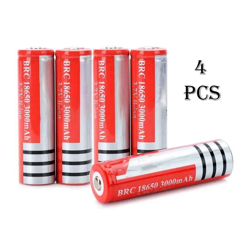 4-Pack 18650 Rechargeable Lithium-Ion Batteries 1