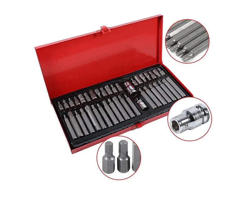 40-Piece Torx (Star) Socket Set With Hex Shank For Precision Fastening 1