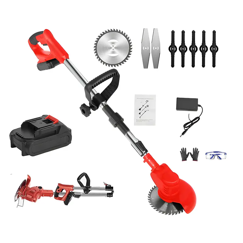 650W Cordless Grass Trimmer With Telescopic Handle And Foldable Design 1
