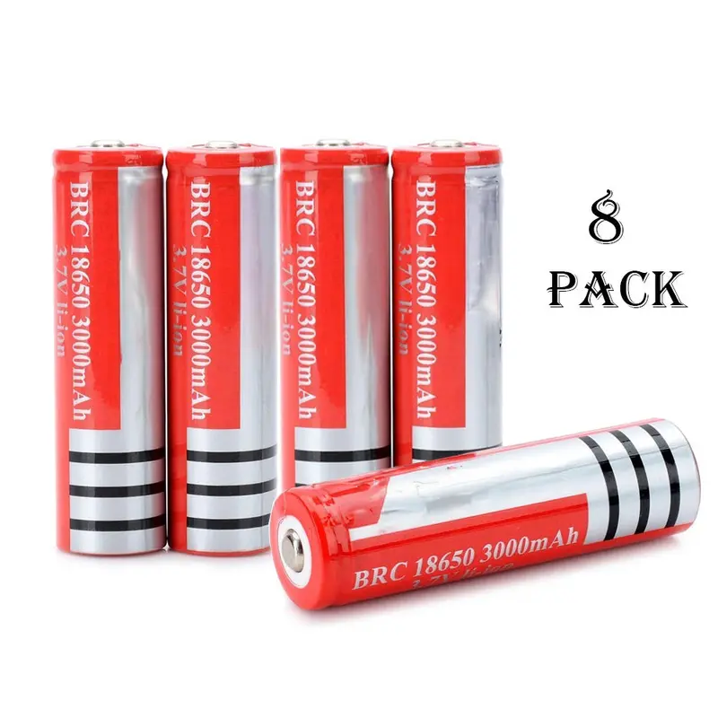 8-Pack 18650 Rechargeable Batteries – Reliable Power For Flashlights & Devices 1