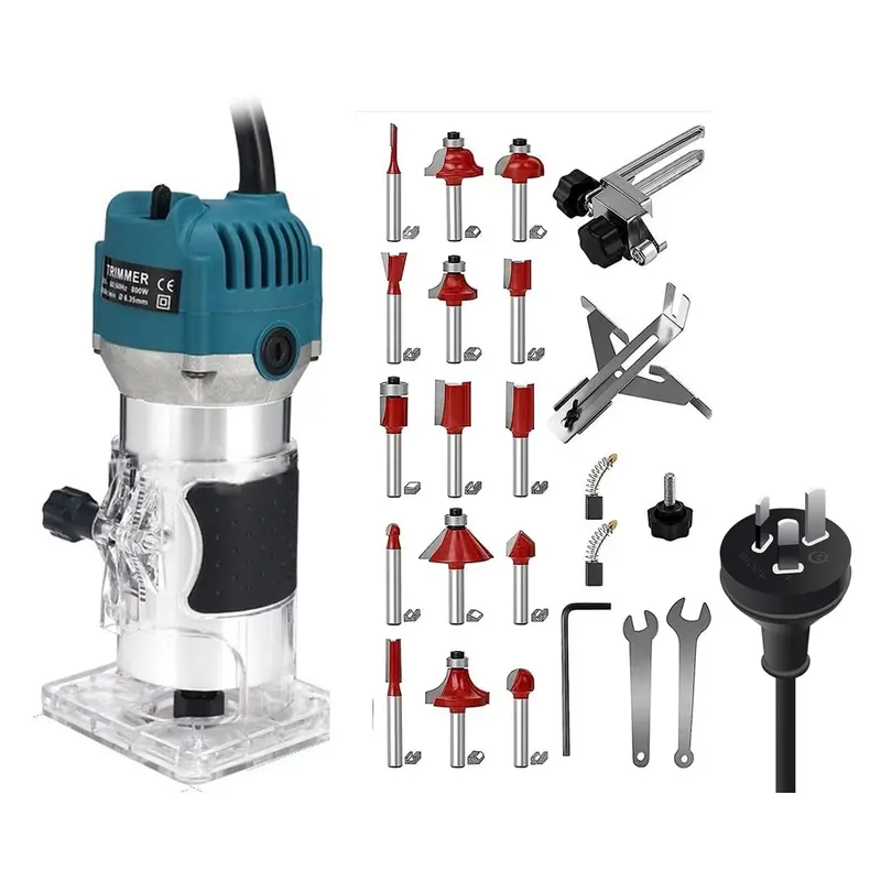 800W Electric Wood Router Kit With Assorted Bits 1