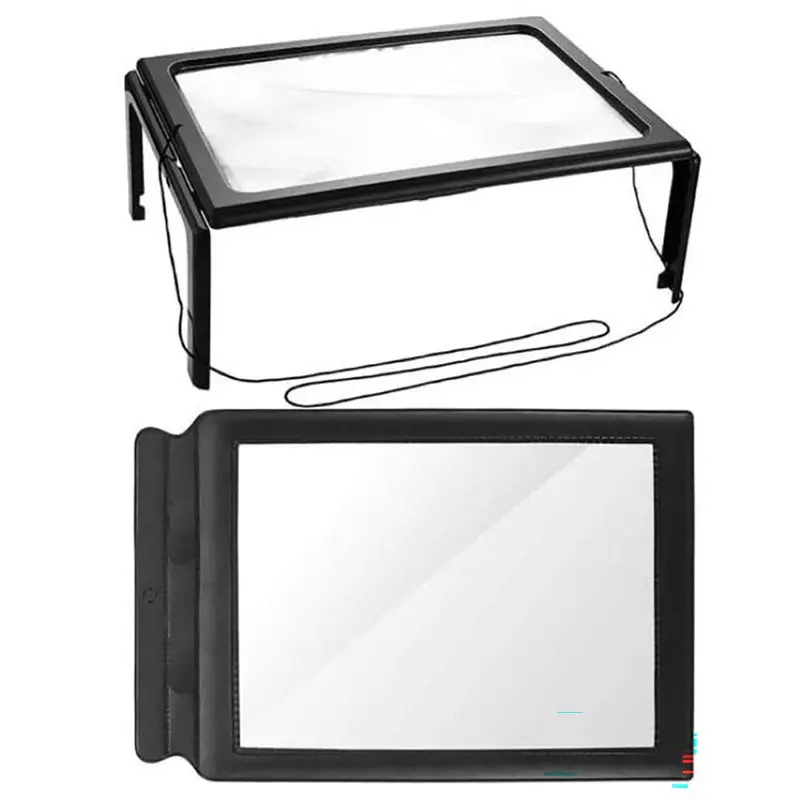 A4 Led Illuminated Magnifying Glass – Adjustable Reading Magnifier For Books & Documents 1