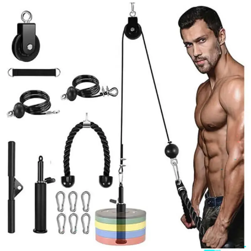 Adjustable Fitness Pulley System For Home Workouts 1