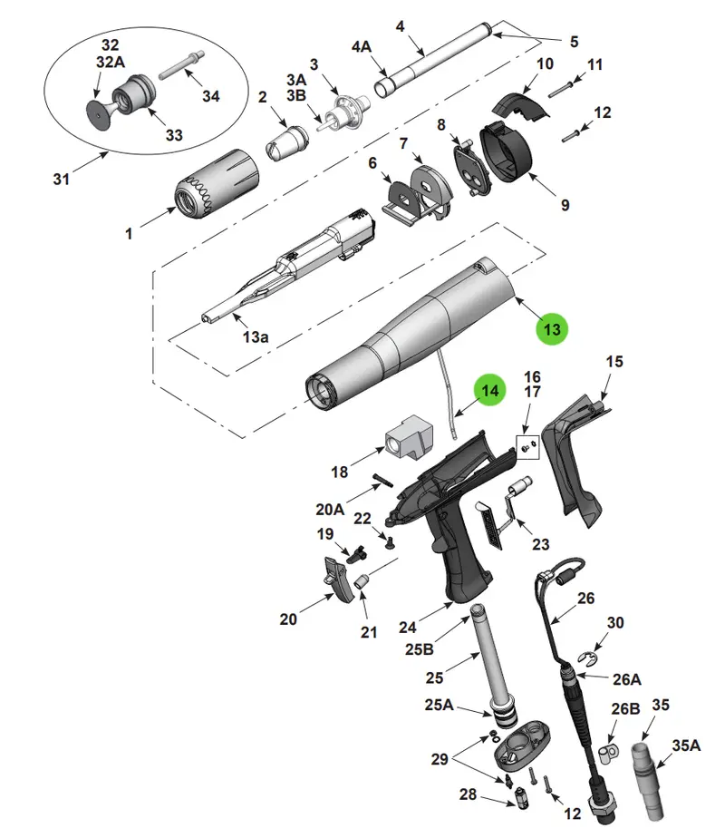 Aftermarket Nordson 1088506 Spray Gun Body Assembly Kit (Non-Oem) 1