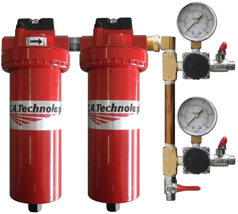 Air Filter Coalescer With Dual Regulators And Automatic Drain 1