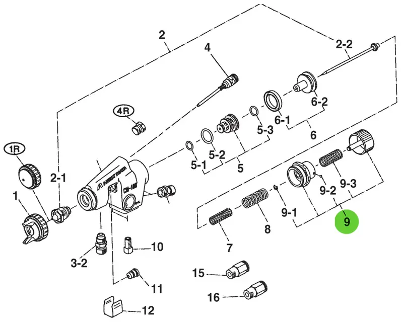 Anest Iwata Lpa/Wa Fluid Adjustment Kit (93840581) 1