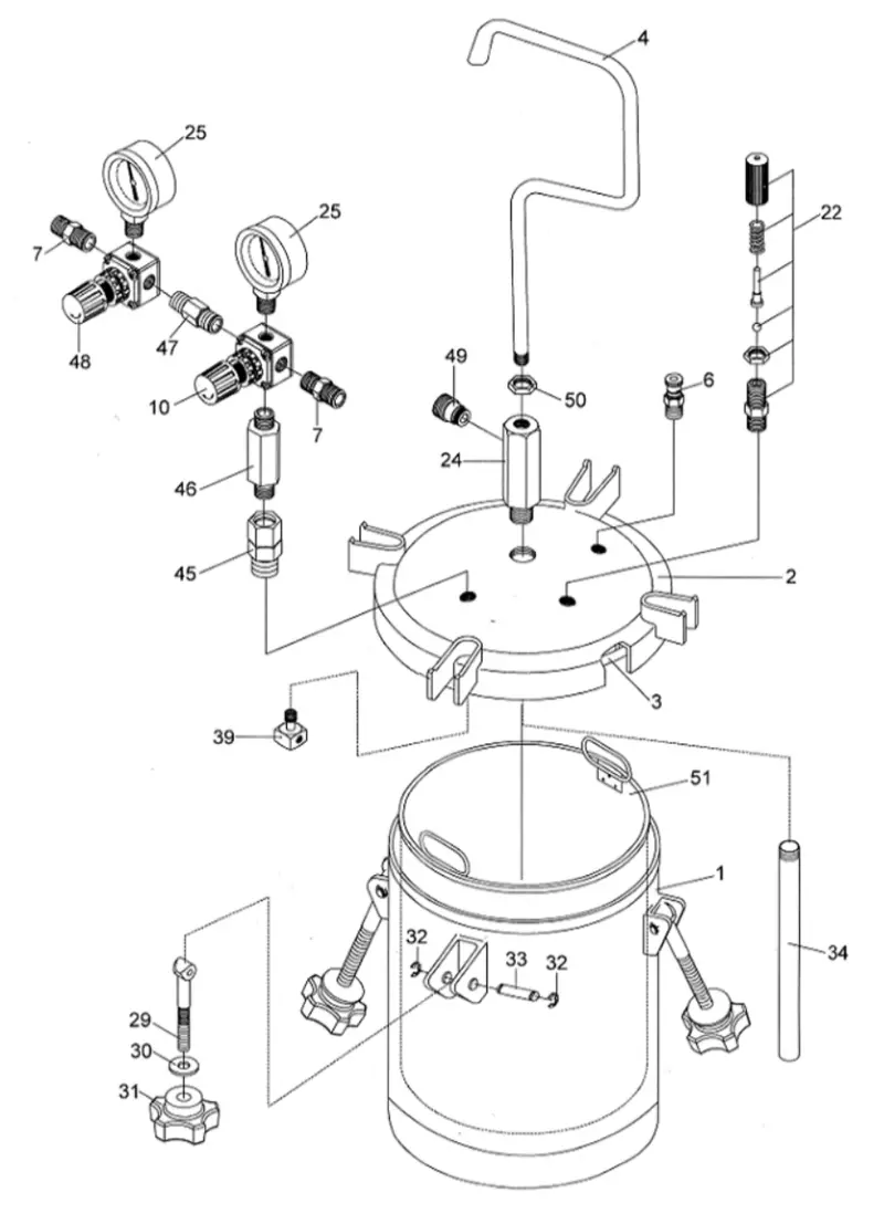 Anest Iwata Pet10 Adjustable Spray Gun Pressure Regulator 1