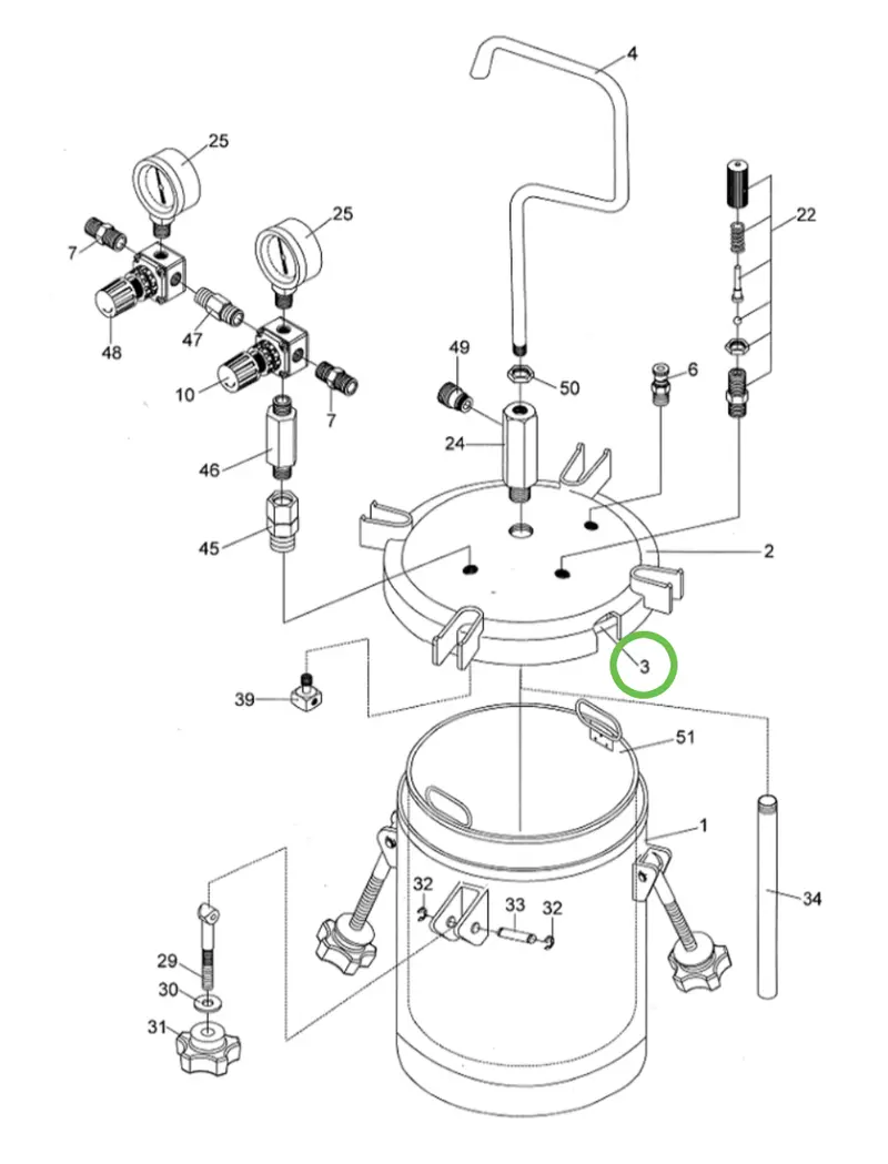 Anest Iwata Pet10 Sealing Gasket Kit 1