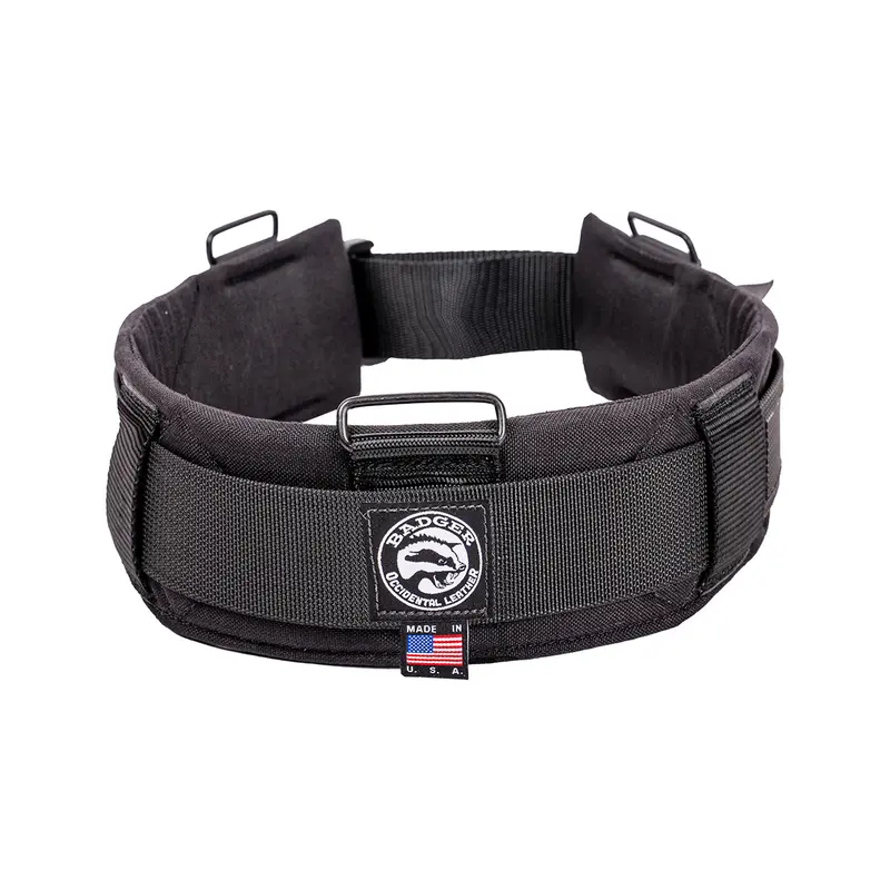 Badger Straight Belt – Slim-Fit Black Nylon Work Belt With Reinforced Stitching 1