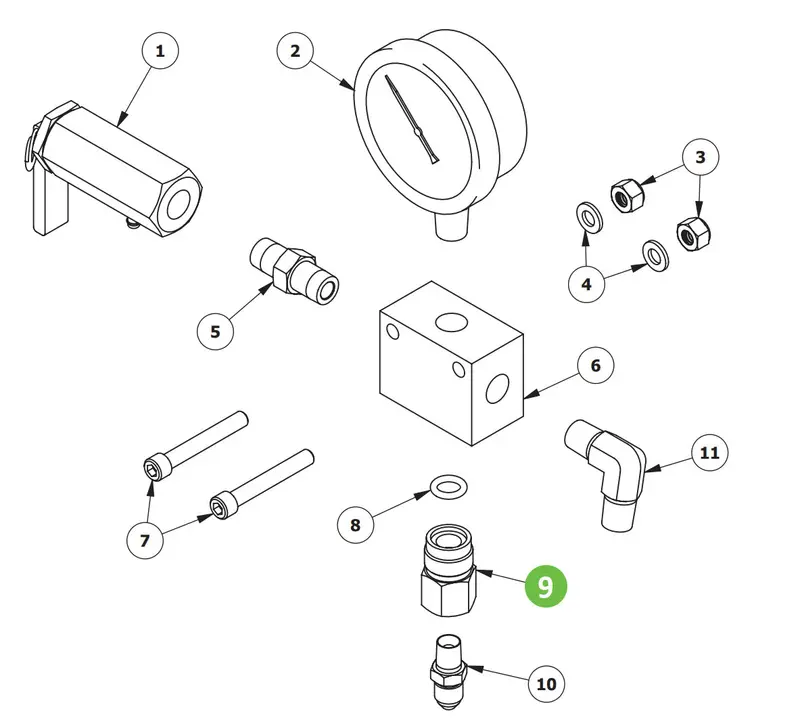Binks 101-9467 Catalyst Inlet Component 1
