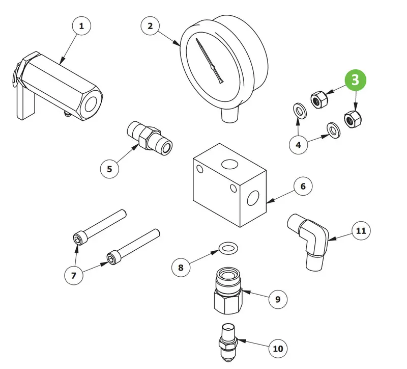 Binks 20-6042 Nylok Locking Hex Nut, Grade 8 1