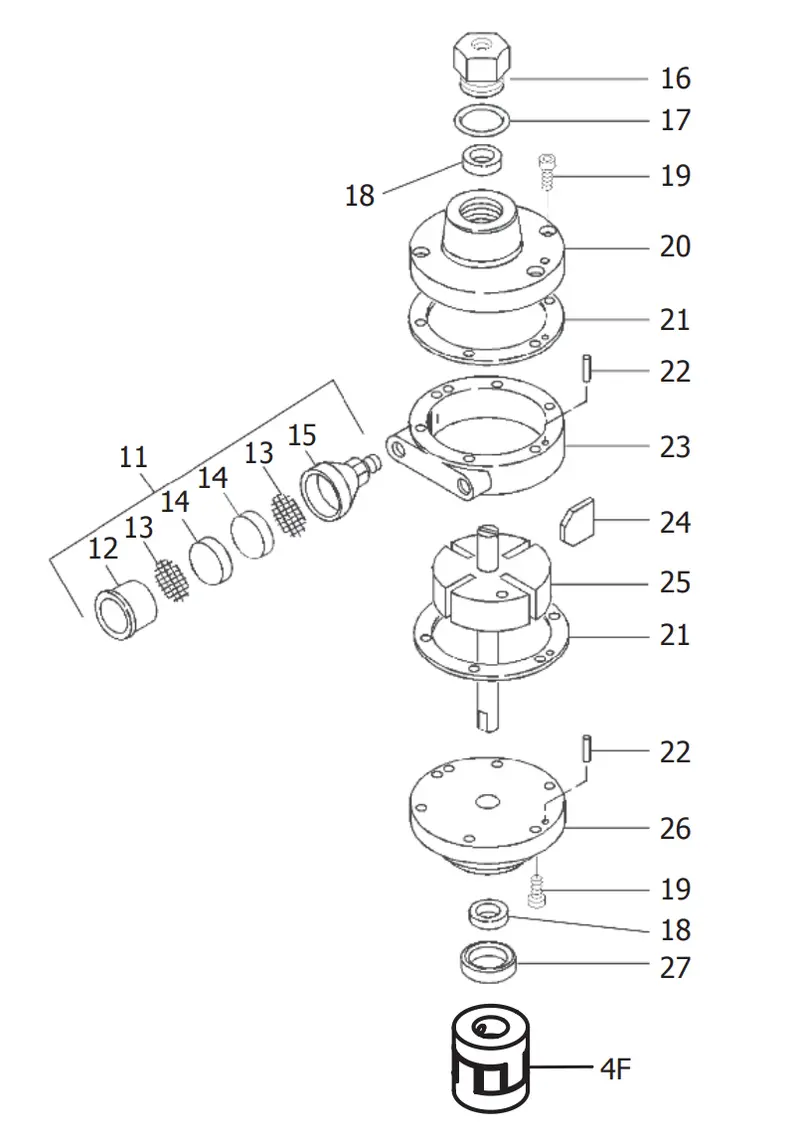 Binks 31-437-K Air Motor Unit With Built-In Coupling 1