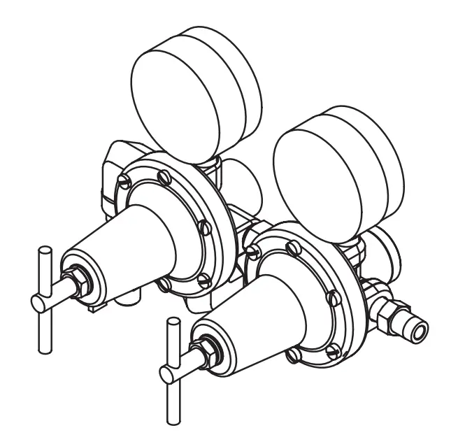 Binks Dual-Air Regulator Control (1/2") For Gemini Ii Diaphragm Pumps 1