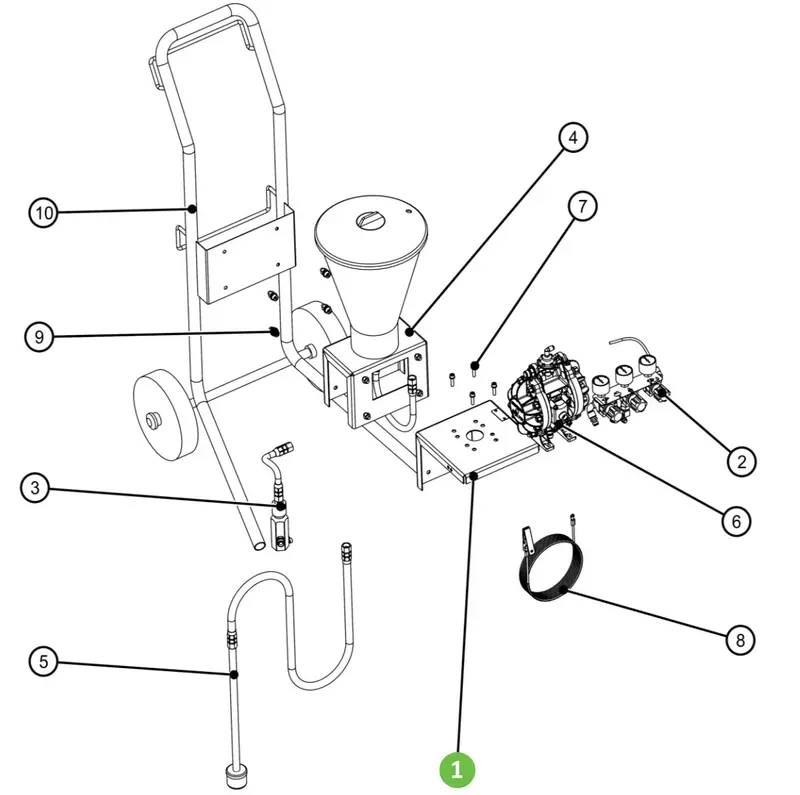Binks Dvx-101 Adjustable Wall-Mount Bracket 1