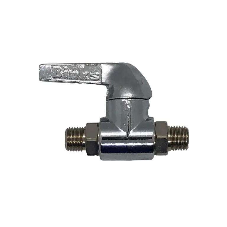 Binks Low-Pressure 2-Way Ball Valve — 1/4" Male × 1/4" Male 1