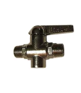 Binks Low-Pressure 3-Way Ball Valve — 1/4" Male × 1/4" Male, 1/4" Npt Female Inlet 1