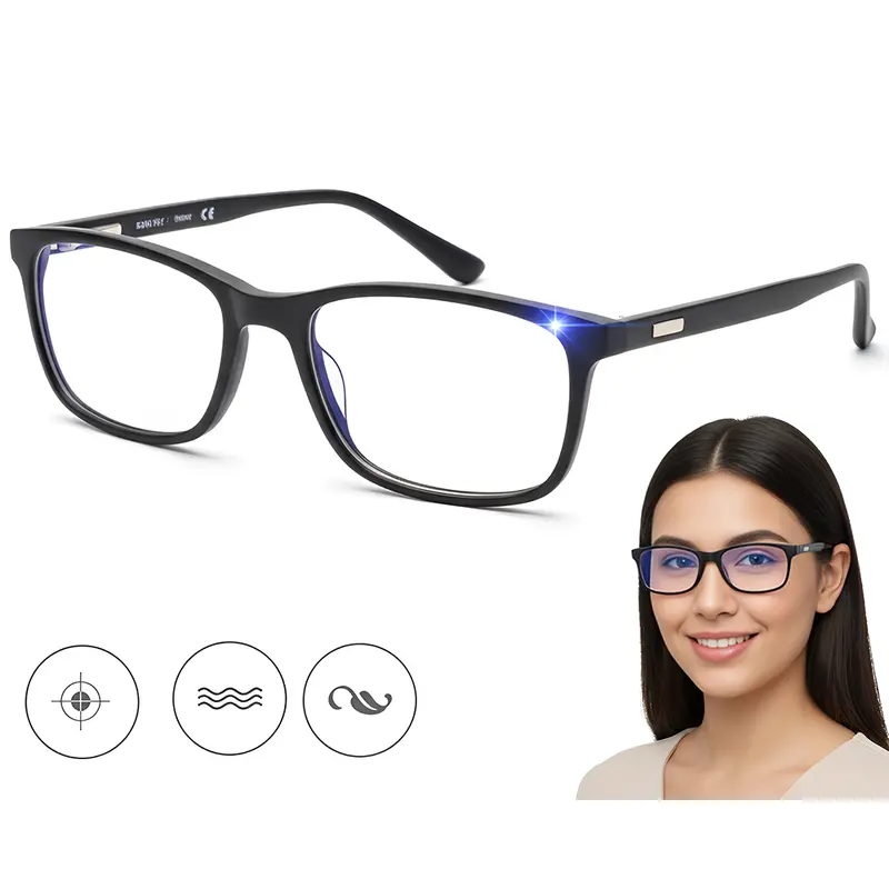 Blue Light Filtering Computer Glasses For Eye Strain Relief 1