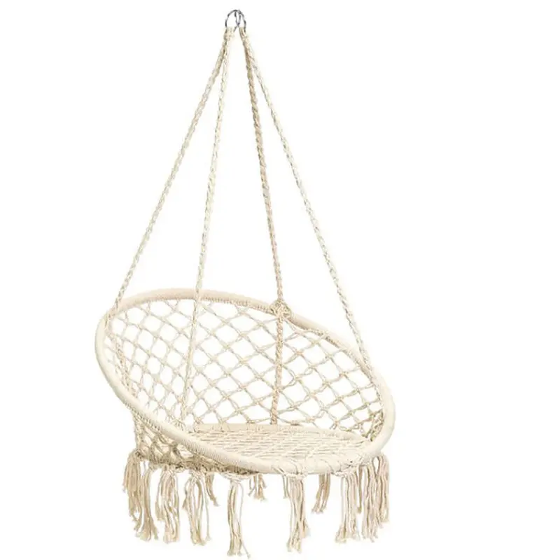 Bohemian Macramé Hanging Chair For Indoor Or Outdoor Use 1