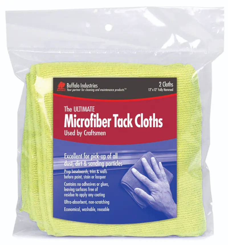 Buffalo Industries Ultimate Microfiber Tack Cloths – Lint-Free Dust & Debris Removal 1