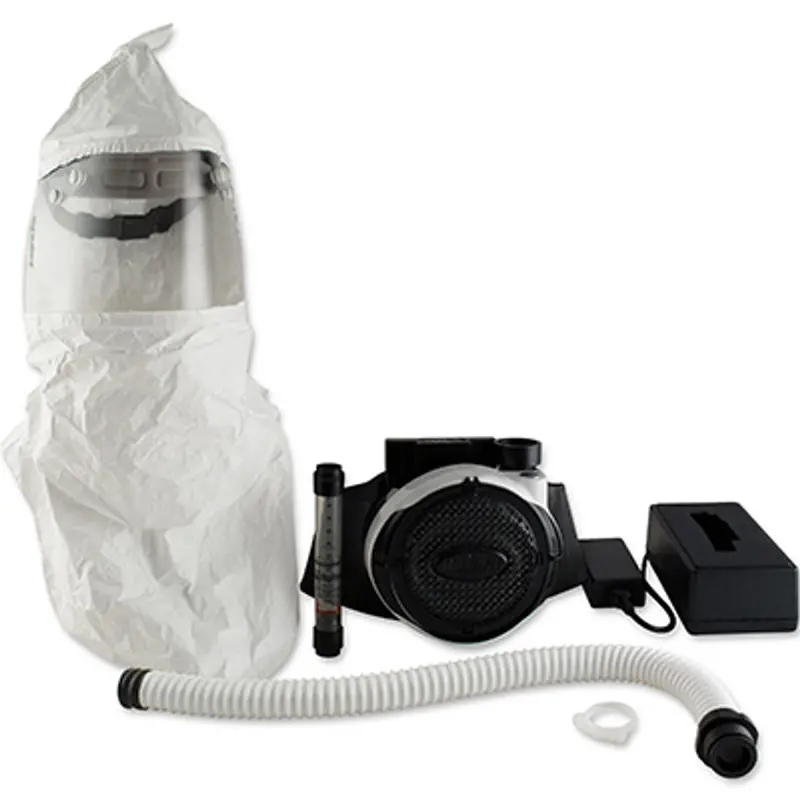 Bullard Cc20 Tychem Qc Double-Bib Papr – Black Eva System With Evabat1 Battery 1