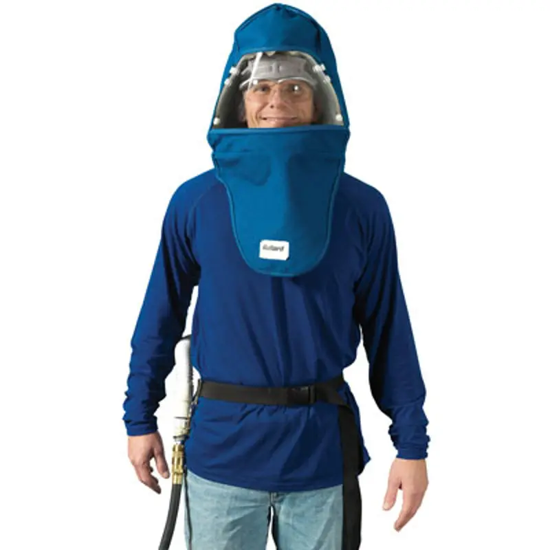 Bullard Gr50 Grinding Compressed Air Respirator – Blue Nomex Hood With Ratchet Suspension & F30 1/4" Connector 1