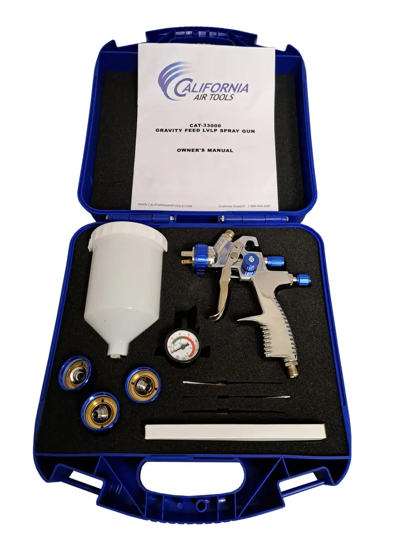 California Air Tools 33000K Lvlp Gravity-Feed Spray Gun Kit With Accessories 1