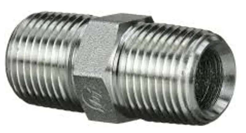 Carbon Steel Straight Male Npt Hex Nipple Adapter 1