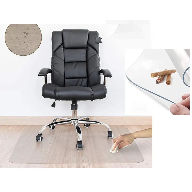 Clear Hard Floor Protector Mat For Office Chairs & Desks 1