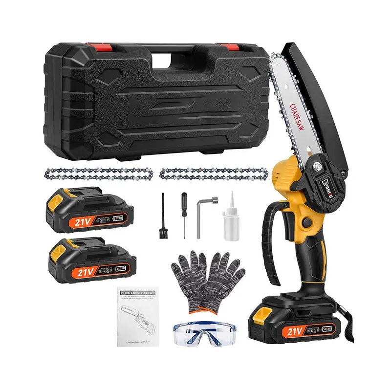 Compact Cordless Mini Chainsaw – Portable 4-Inch Power Saw For Pruning And Diy Tasks 1