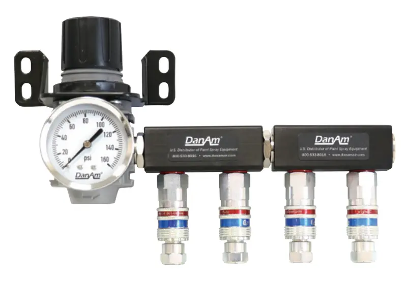 Dan-Am Four-Outlet Point-Of-Use Air Regulator (Model 675654) 1