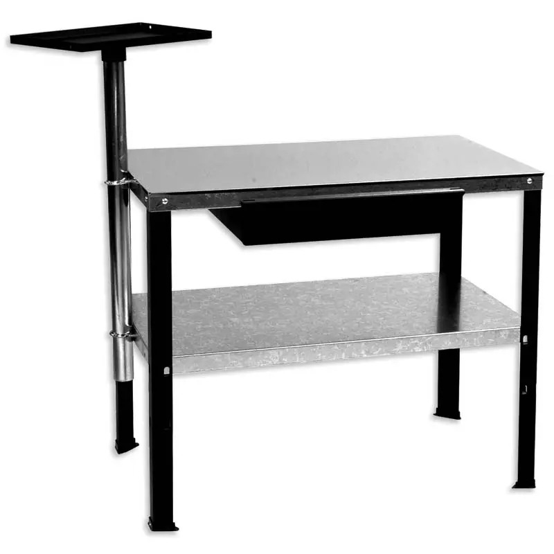 Dedoes Large Table With Stainless Steel Cover, Drawer, And Viewer 1