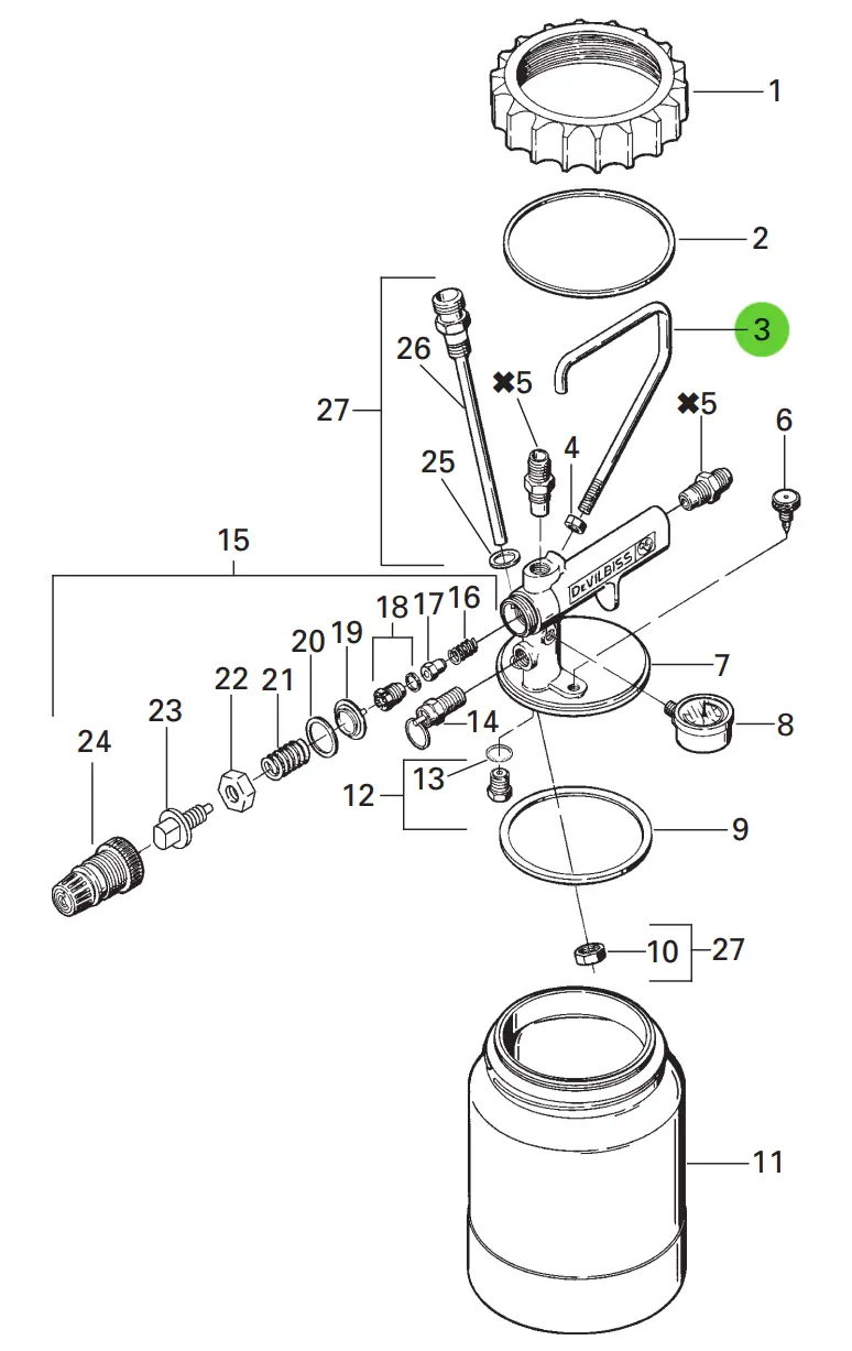 Devilbiss Kb-74 Ergonomic Spray Gun Handle 1