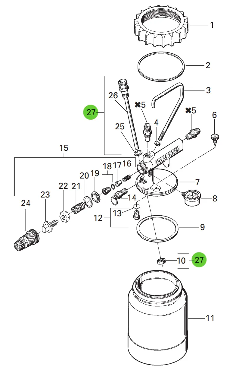 Devilbiss Kk-4997 Fluid Delivery Tube Kit 1