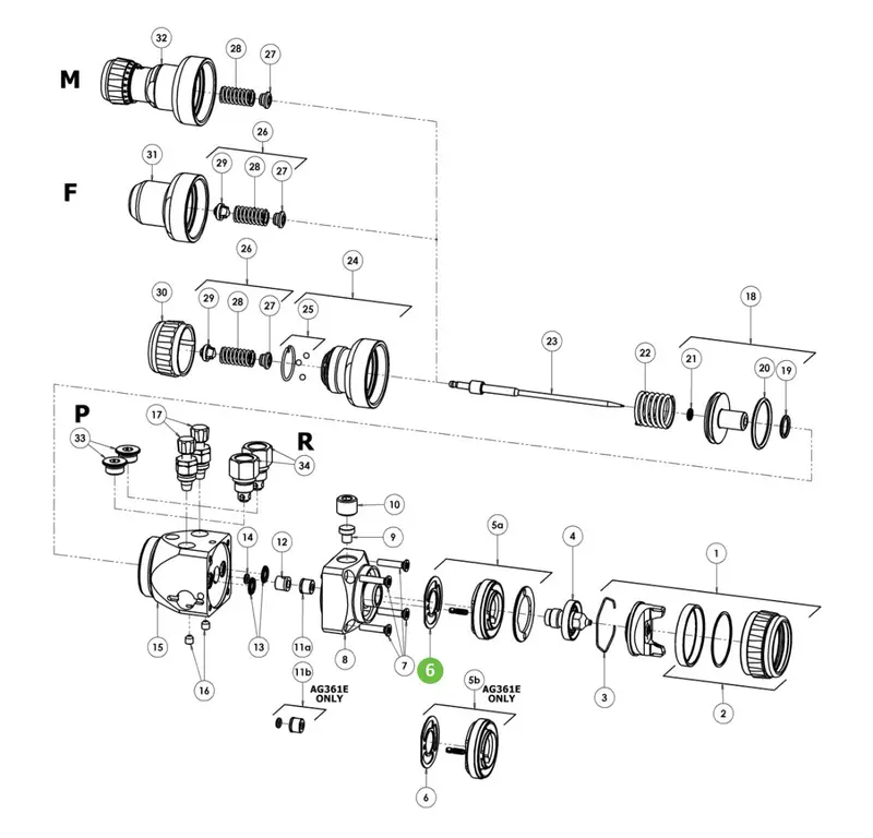 Devilbiss Sn-18-1-K2 Spray Head Gasket Set (2 Pcs) 1