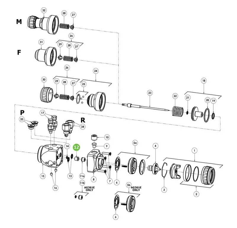Devilbiss Spa-157-K Packing Spacer For Precision Spray Guns 1