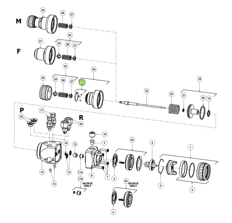 Devilbiss Spa-Kk-1 Ring And Ball Replacement Kit 1