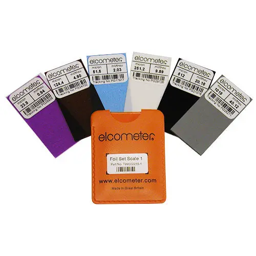 Elcometer Scale 1 Certified Calibration Foil Set (T99022255-1C) 1