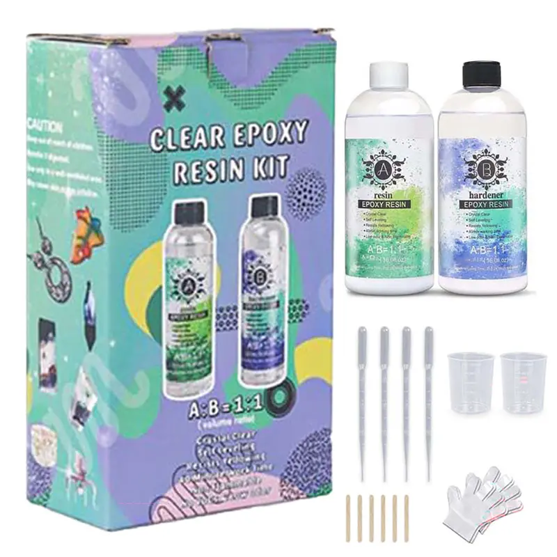 Epoxy Resin Kit – 500Ml 1:1 Mix Ratio For Crafts, Jewelry & Art Projects 1