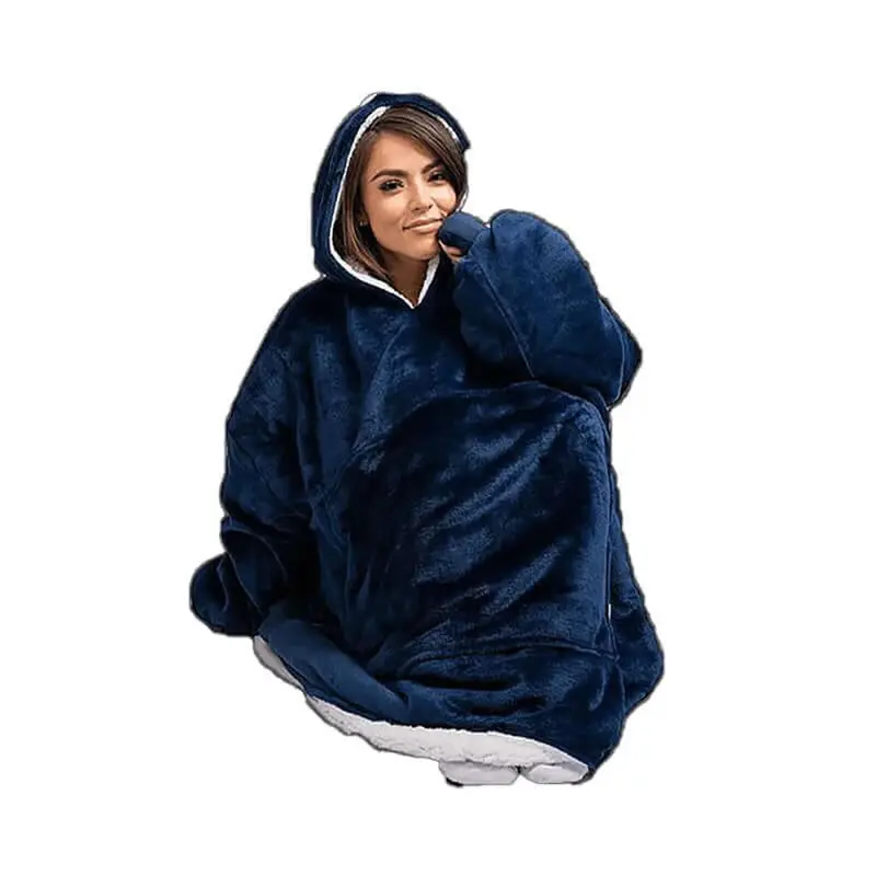Fleece Blanket Hoodie – Soft, Cozy Wearable Throw 1