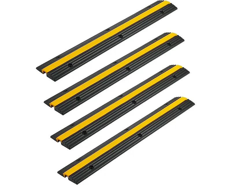 Four-Piece Rigid Single-Channel Cable Guard Ramp 1