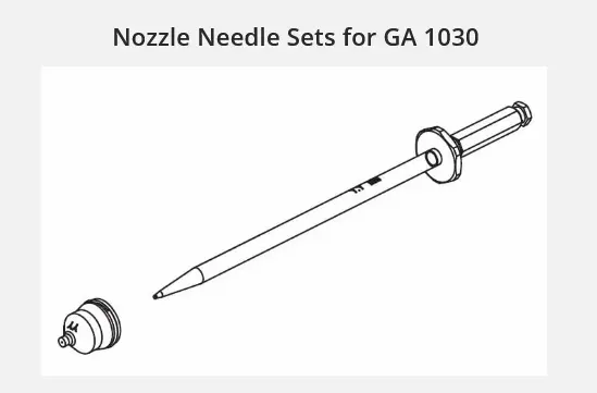 Ga1030 Airspray Nozzle Needle Set – 0.5 Mm Orifice 1