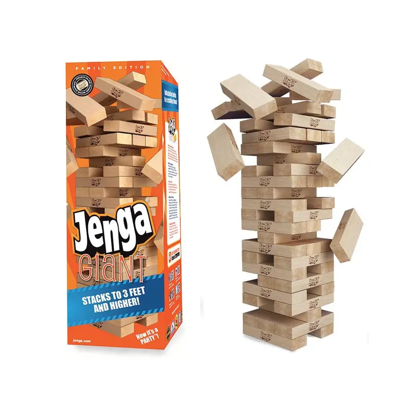 Giant Jenga Game – Family Edition With Oversized Wooden Blocks 1